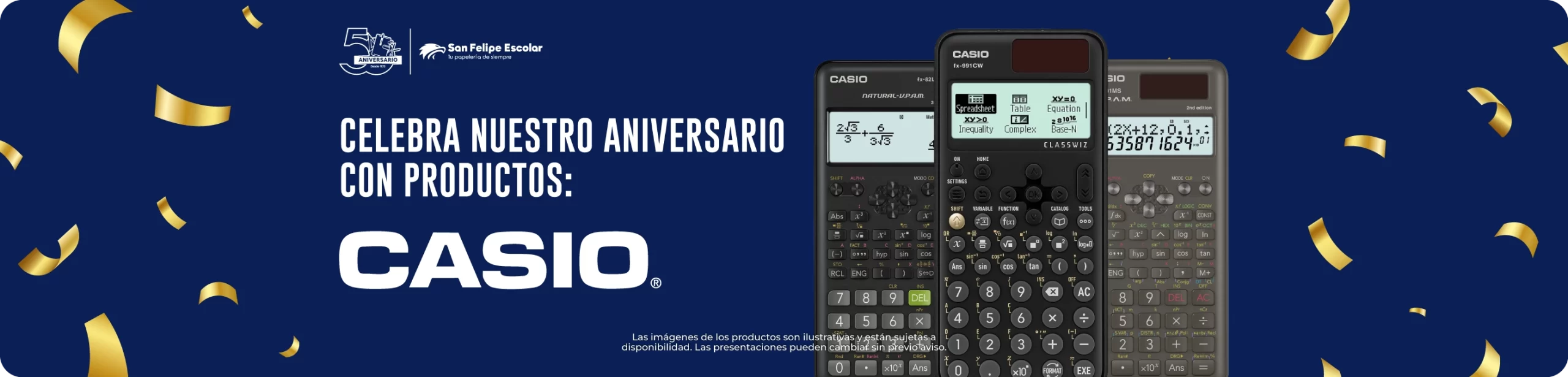 San Felipe Escolar productos CASIO