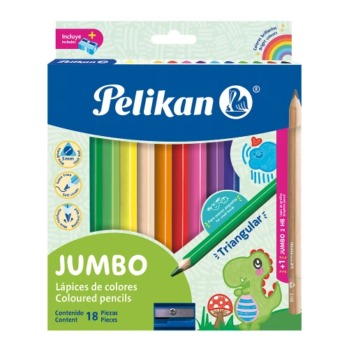 Lápices de colores Triangulares Jumbo Pelikan