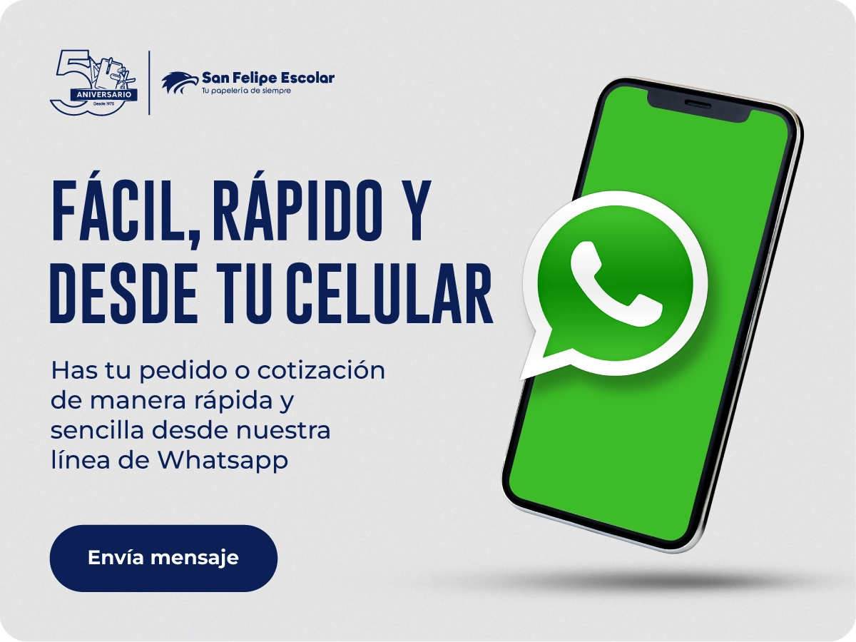 San Felipe Escolar Haz tu pedido por Whatsapp
